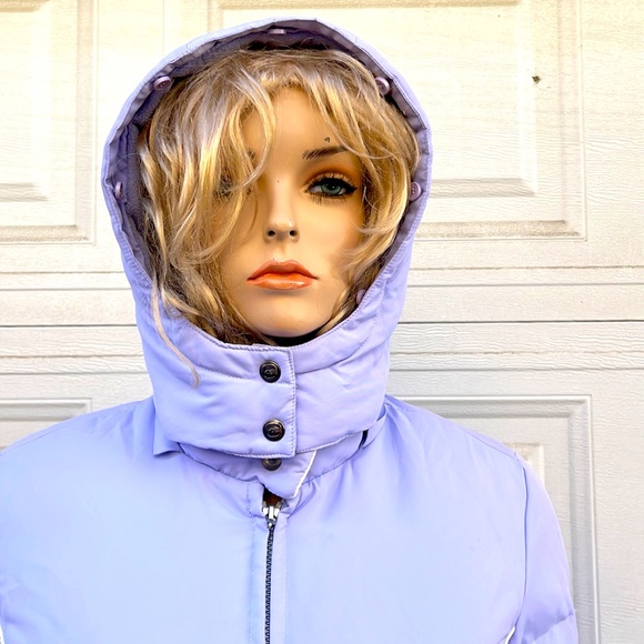 Free Country Blue Power Down Series Long Sleeve Hooded Puffer Coat Size S - Picture 2 of 9